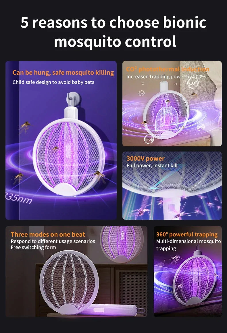 Foldable Electric Mosquito Killer with UV Light